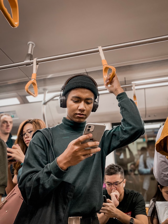 Person on the Seoul subway